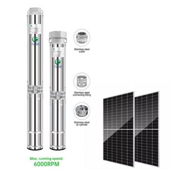 High speed deep well solar pump maxhead 685m/ 6000 RPM